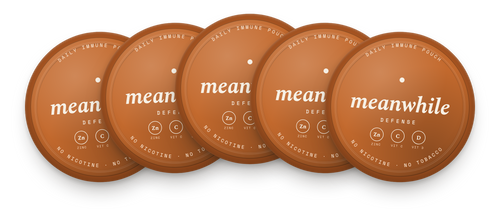 meanwhile · Defense — 5-tin monthly supply